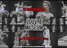 25个巴黎卢浮宫博物馆雕塑3D模型合集 PARIS. 25 3D scans from Louvre Museum