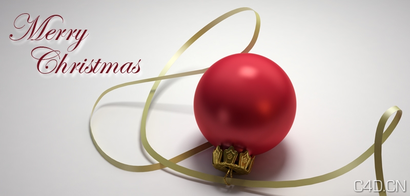 C4D圣诞彩球渲染：Merry Christmas - C4D之家 - Xmas2008.jpeg