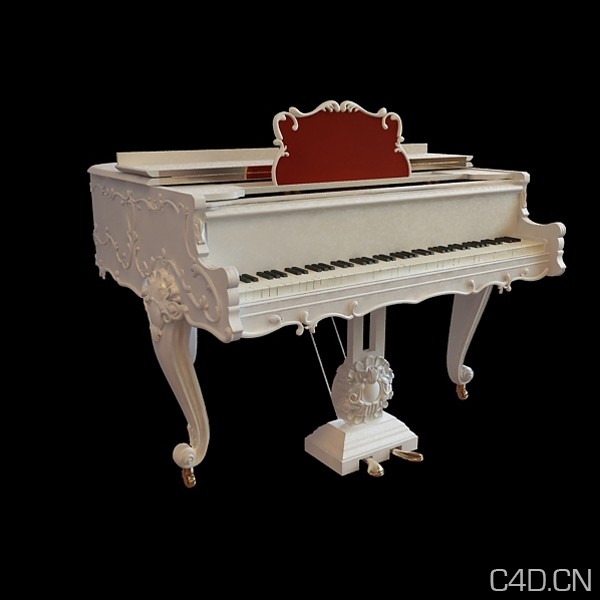 欧式钢琴3D模型 Piano - C4D之家 - Acc_Mus_001.jpg