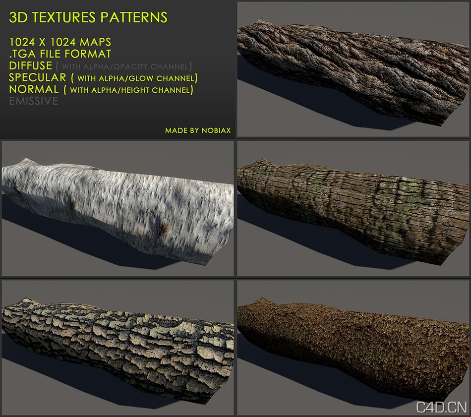 木头三维贴图材质：Free 3D textures pack 22 - C4D之家 - free_3d_textures_pack_22_by_nobiax-d4k7jem.jpg