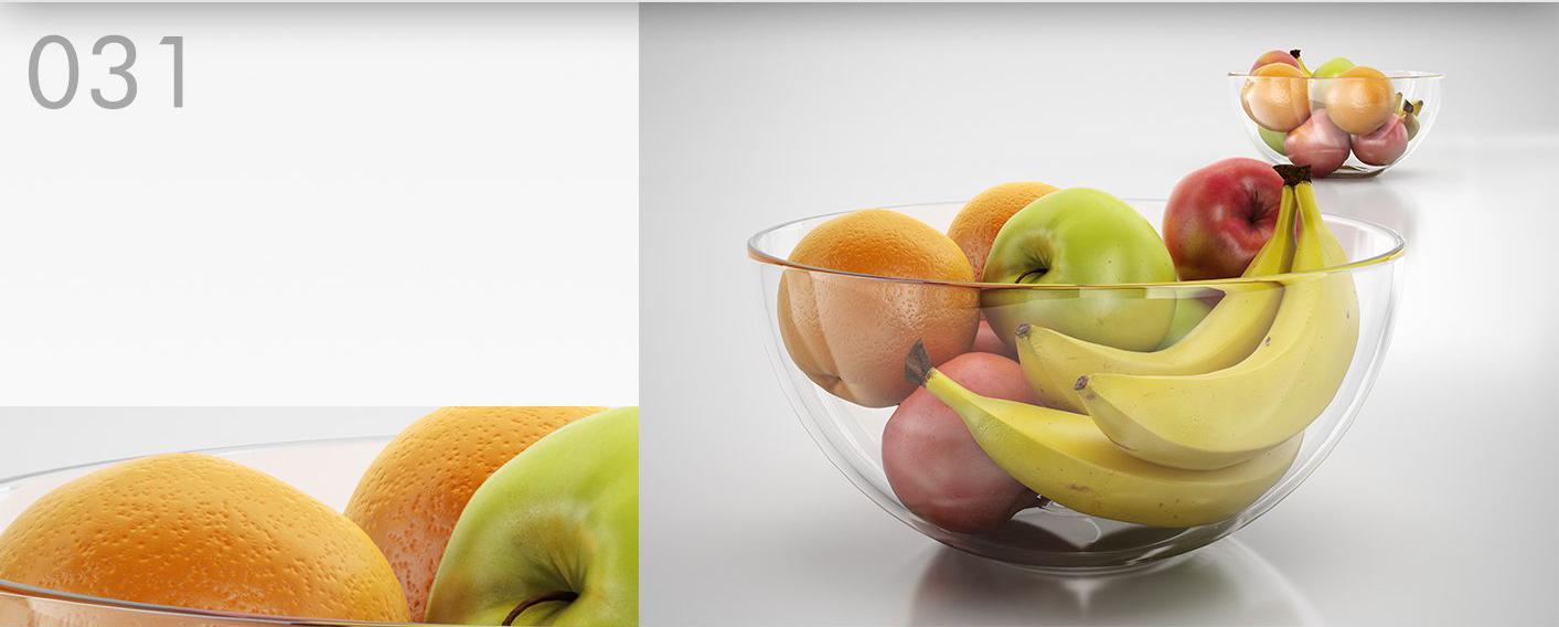 果盘模型：香蕉、桔子、苹果C4D模型 fruit dish 3D model - C4D之家 - 031.jpg