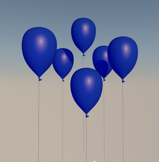 氣球c4d模型 balloon