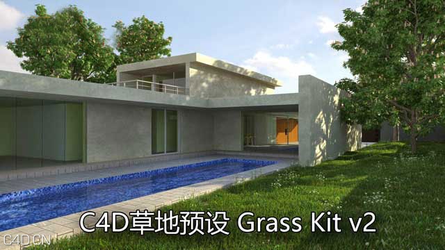 c4d真实的草地预设文件 Grass Kit V2 for Cinema 4D and Vray 1.9 - C4D之家 - Grass-Kit-v2.jpg