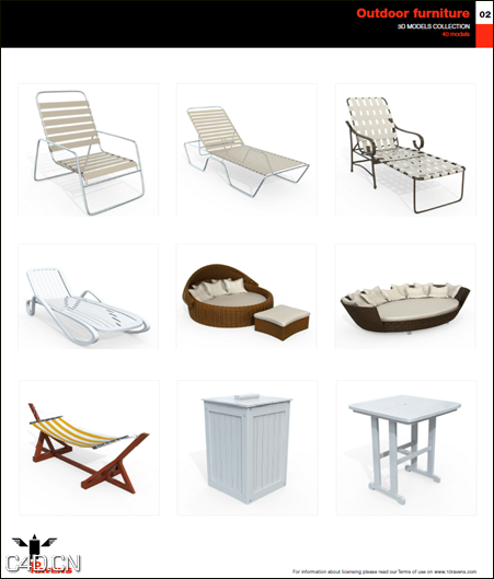 户外家具模型-休闲桌椅 10ravens: 3D Models collection 014 Outdoor furniture 02 - C4D之家 - e767de3f7be417d35860586af729574d.png