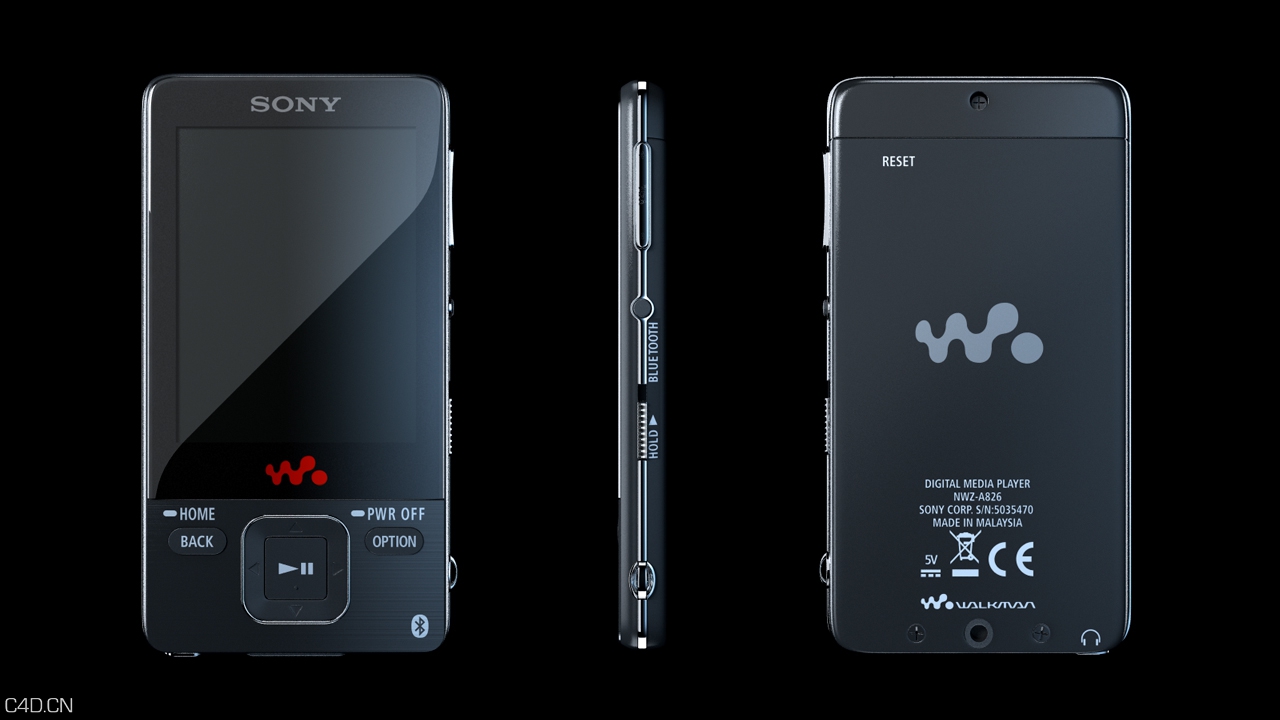 索尼手机C4D渲染 SONY WALMAN - C4D之家 - Sony_Walkman_02.jpg