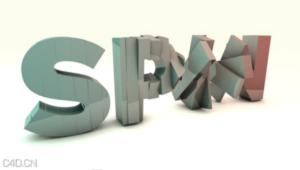 C4D旋转文字效果 CINEMA 4D SPINNING TEXT EFFECT TUTORIAL - C4D之家 - cinema-4d-spin-effct-tutorial.jpg