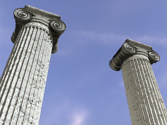 两张罗马柱C4D渲染作品 Roman column - C4D之家 - ionic1.jpg