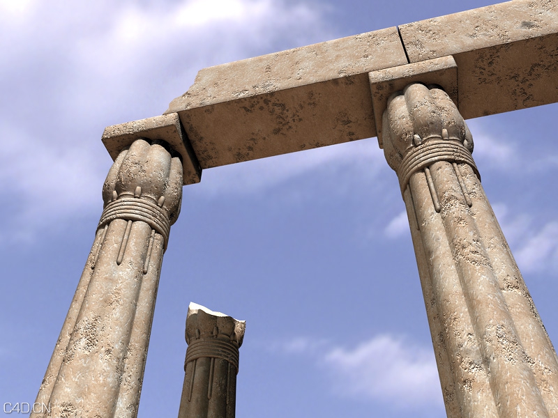 两张罗马柱C4D渲染作品 Roman column - C4D之家 - egypt1.jpg