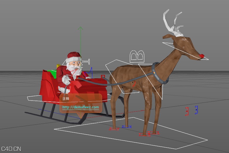 圣诞节模型素材：圣诞老人C4D模型 Santa Claus - C4D之家 - cinema4d_ 2014-12-10 21.17.10.jpg