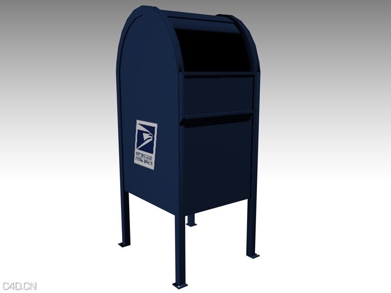 邮局邮箱筒C4D模型 mailbox - C4D之家 - cinema4d_ 2014-12-18 23.52.17.jpg