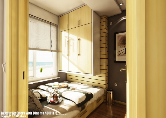 完整室内C4D模型（单身公寓） Single apartment - C4D之家 - forum.jpg