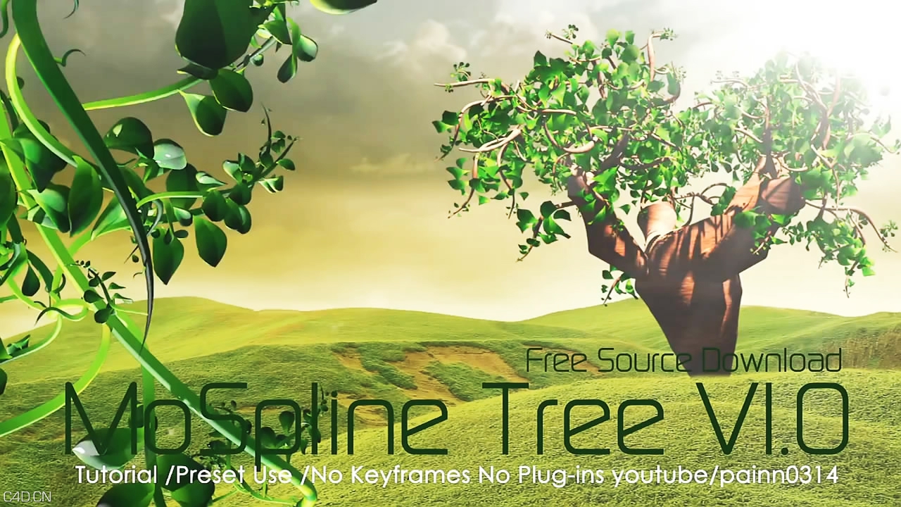 C4D使用MoSpline制作树木随风飘动教程-Cinema 4D MoSpline Tree Tutorial - C4D之家 - Cinema-4D-MoSpl00_00_1120141016-135408-0.jpg