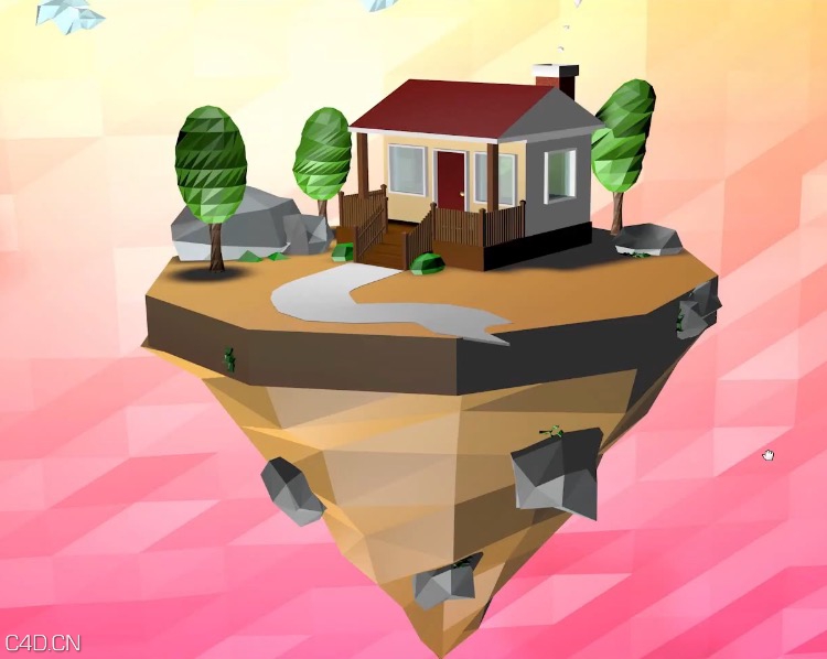 CINEMA4D创建一个低面多边形的孤岛场景 Cinema 4D Low Poly Island Tutorial - C4D之家 - cinema4d_ 2015-01-30 15.48.49.jpg