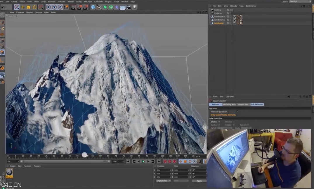 PS/C4D/AE投影映射的山脉教程 Brograph Tutorial 032 - Projection Mapping Mountains - C4D之家 - cinema4d_ 2015-04-02 00.56.49.jpg