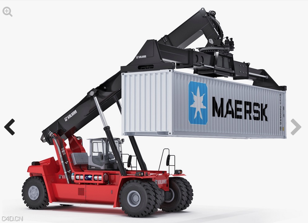 高精度集装箱吊车C4D模型 Reachstacker Kalmar DRG450 Gloria - C4D之家 - cinema4d_ 2015-05-06 12.13.51.jpg