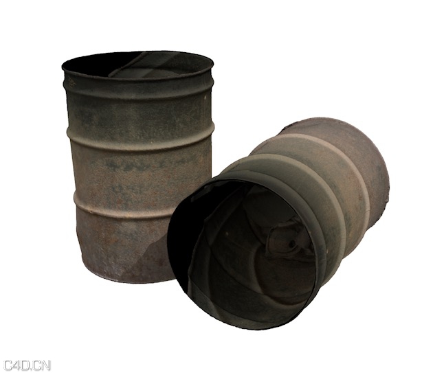 生锈的50加仑桶、铁皮油桶C4D模型 Rusted 50 Gallon Drum - C4D之家 - cinema4d_ 2015-08-03 10.09.53.jpg