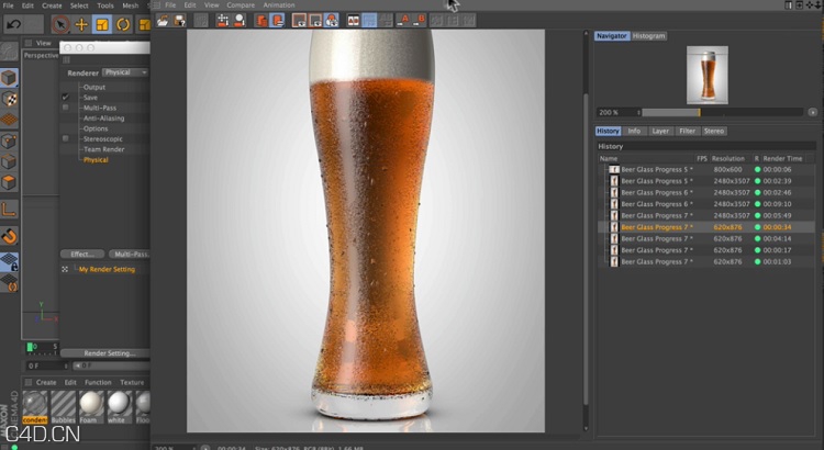 C4D啤酒杯子产品可视化建模渲染教程 3DFluff – Cinema 4D R15 Product Visualization - C4D之家 - p1kNflU.jpg