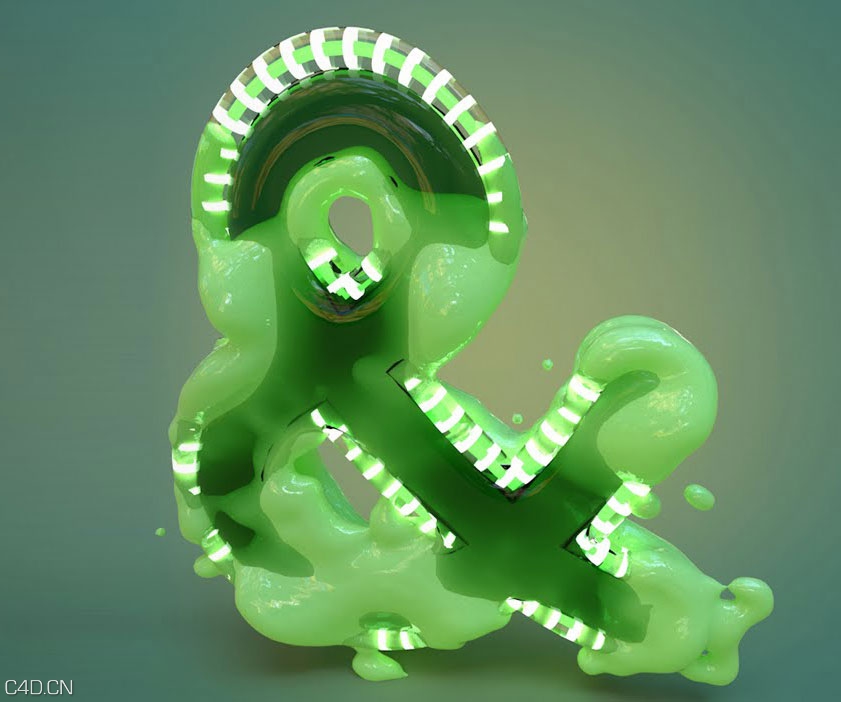 C4D使用融球制作融化的霓虹灯字教程 Slimey Neon Letter in Cinema4d - C4D之家 - Slimey Neon Letter in Cinema4d.jpg