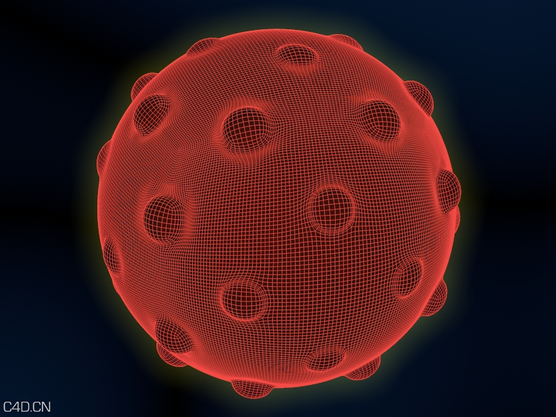 满身疙瘩的圆球C4D模型 Sphere with spheres - C4D之家 - sphere-with-spheres.jpg