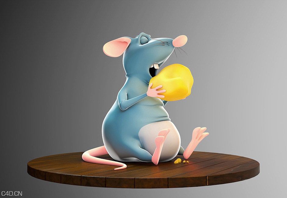 卡通老鼠C4D模型 Rat 3d model - C4D之家 - cinema4d_ Rat.jpg