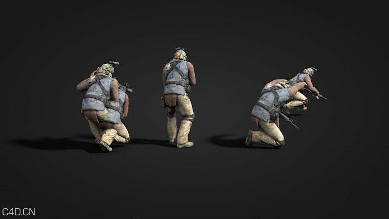 74套美国士兵C4D角色动画模型 American soldiers 3d model - C4D之家 - American-soldiers-3d-model-1.jpg