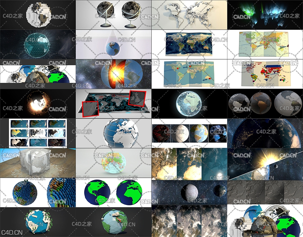 50个C4D地球预设模型包  The Pixel Lab – Earth and Globe Pack - C4D之家 - 195417t65fi62kyct5cczt.jpg