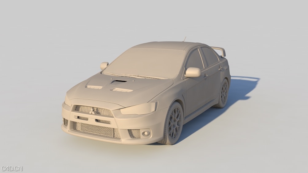 三菱汽车 lancer evo clay - C4D之家 - cinema4d_ 2019-11-28 17.14.58.jpg