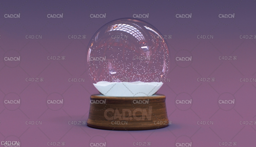 摇晃的白雪魔法水晶球C4D动画模型 SnowGlobe - C4D之家 - T__20(00095).jpg