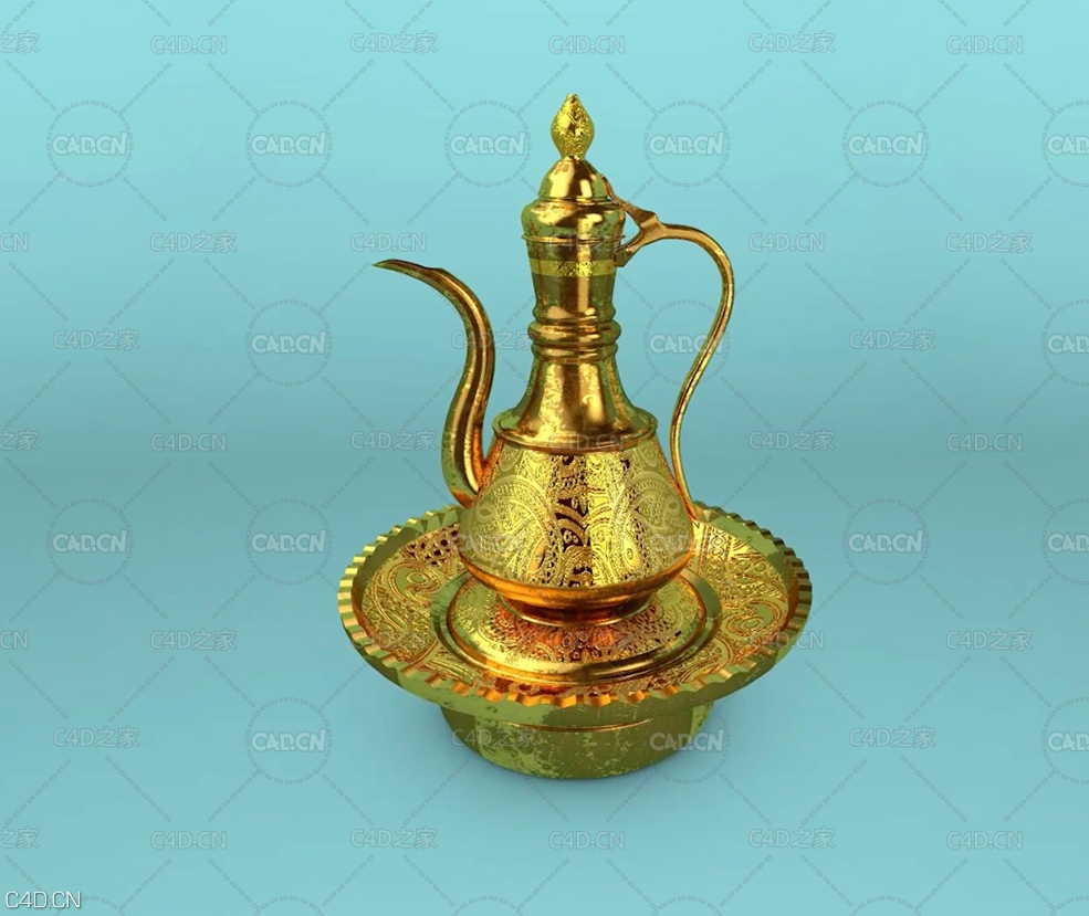 C4D中创建一个生锈的金色水壶教程 Gold Rust Tombak Kettle Model Cinema 4D Tutorial - C4D之家 - 屏幕快照-2019-12-11-下午10.31.20.jpg