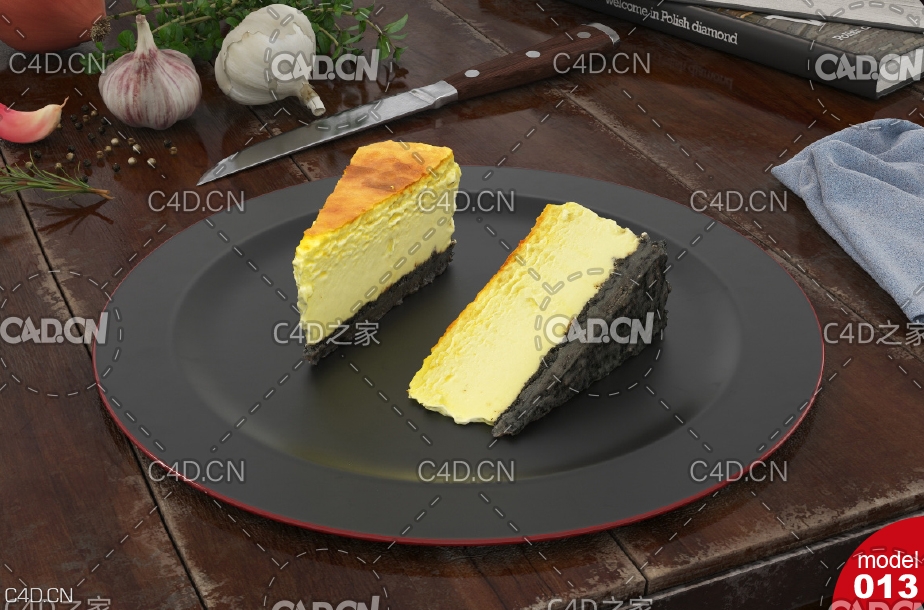 奶酪肉松蛋糕C4D模型 Cake - C4D之家 - 170-9_01.jpg