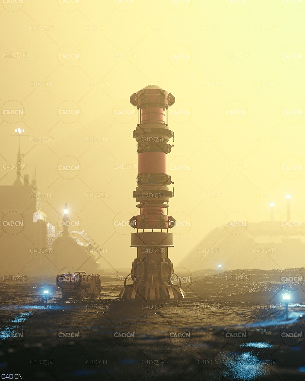 C4D Redshift工程：外星科幻基地 Station - C4D之家 - [27-01-20]---Station.jpg