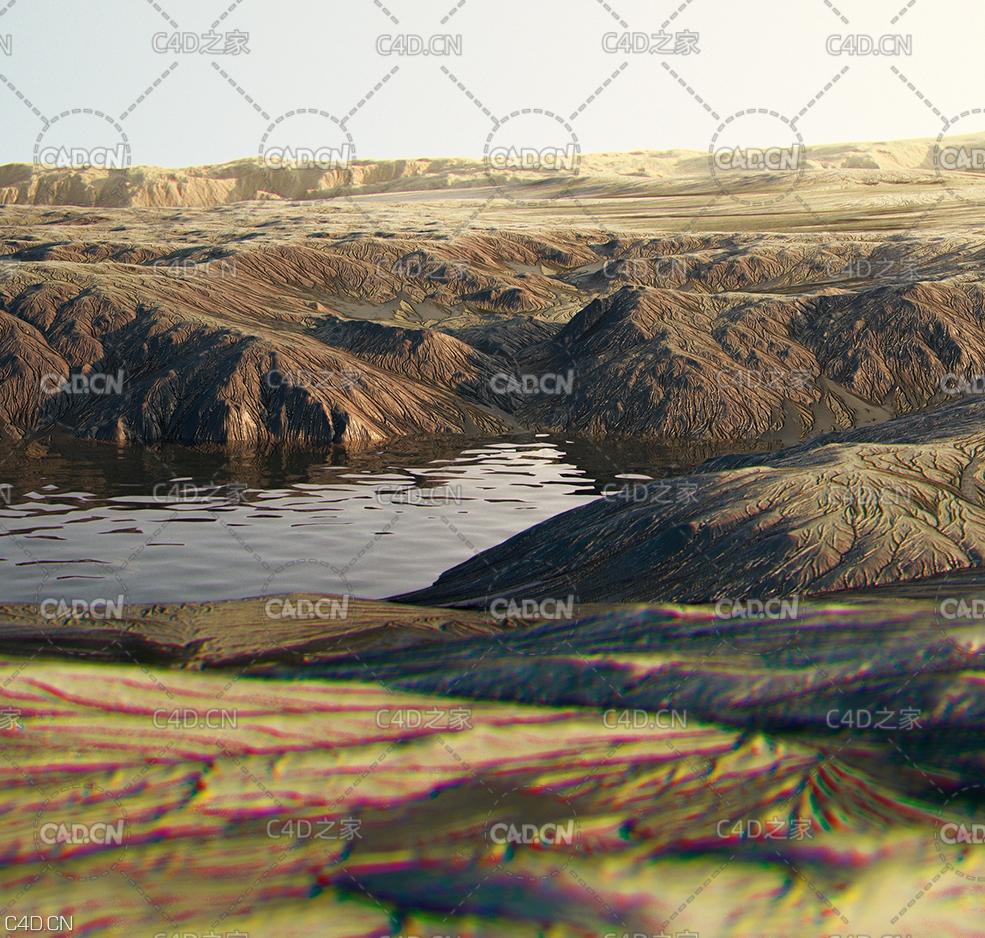 C4D Redshift工程：外星山谷水坑 Riverside - C4D之家 - [07-02-20]---Riverside.jpg