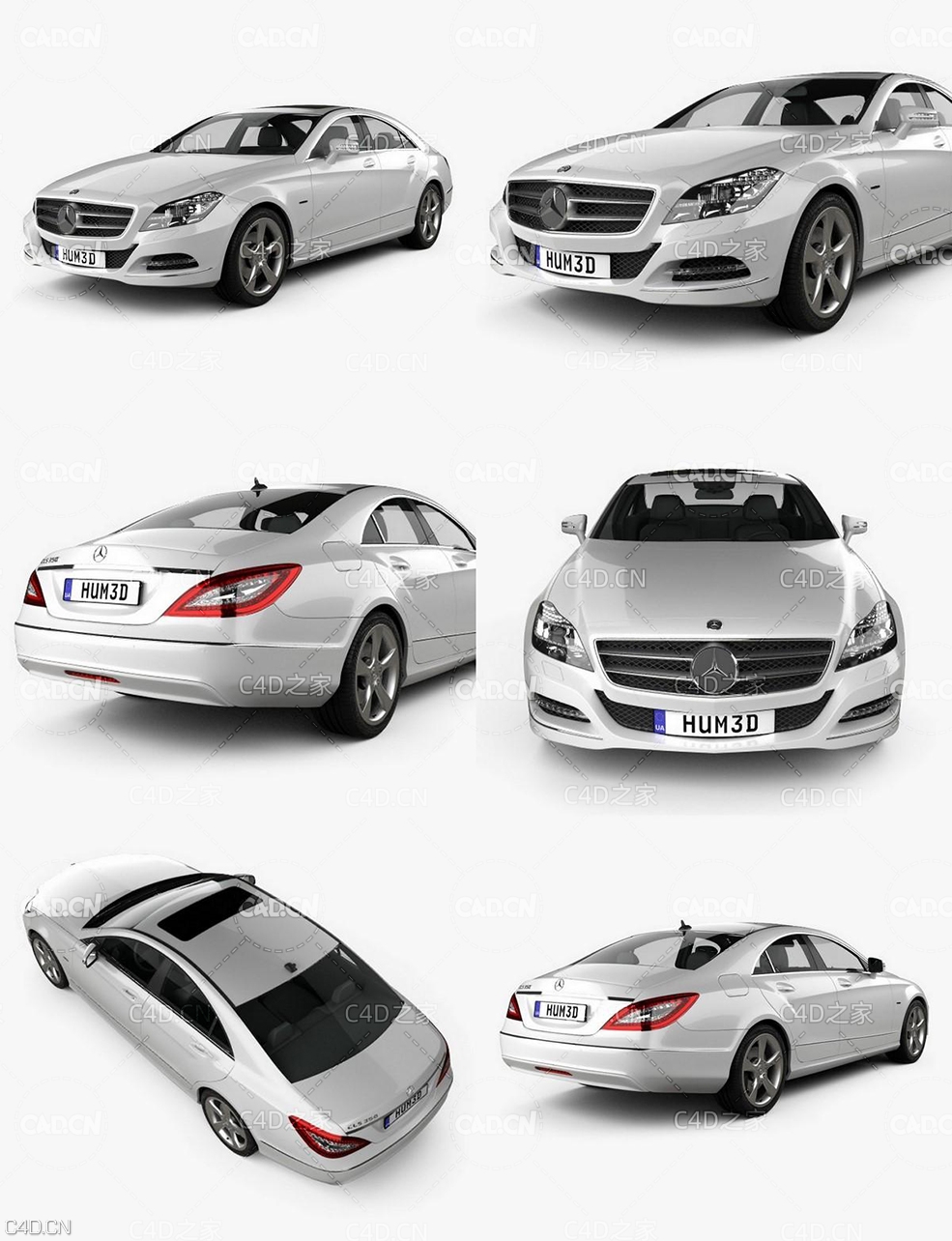 奔驰汽车C4D模型 Mercedes-Benz CLS 2011 3D model - C4D之家 - Mercedes-Benz-CLS-2011-3D-model.jpg