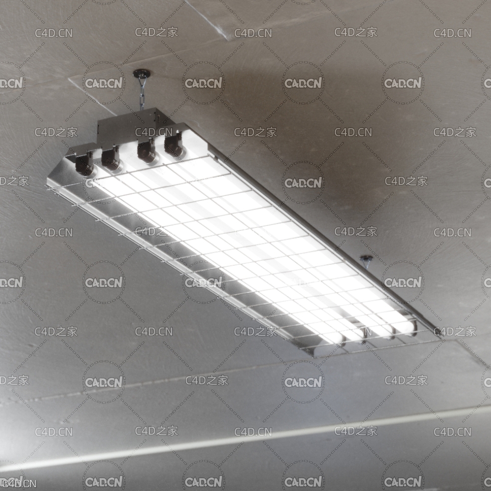 地下车库LED灯管顶灯 Ceiling Light - C4D之家 - AM218_016.jpg