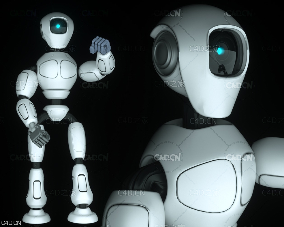 科技机器人 智能科幻机器人C4D OCTANE模型 robot - C4D之家 - 2_DeMain_0000.jpg