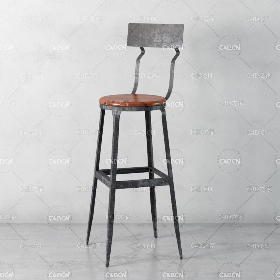 吧台椅C4D模型 The bar chair - C4D之家 - 004.jpg