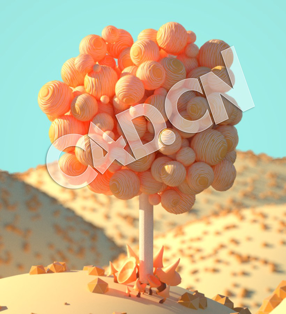 C4D搭配Redshift渲染器制作虚拟3D花园静帧渲染教程