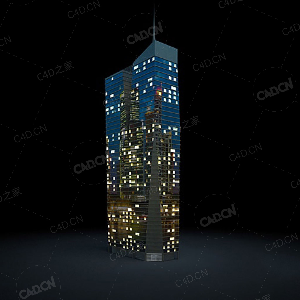 夜间摩天大楼办公楼写字楼C4D模型 Archmodels Vol.103_Night Skyscrapers - model-60 - C4D之家 - 60.jpg