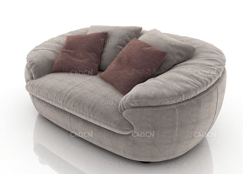 豪华纺织沙发布艺双人沙发C4D模型Luxury Textile Sofa 3D Model - C4D之家 - Luxury-Textile-Sofa-3D-Model.jpg