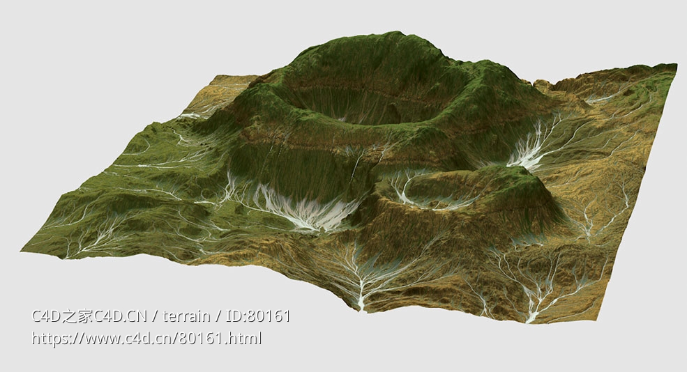 绿色深坑山形地势Gaia Terrain - C4D之家 - 21.jpg