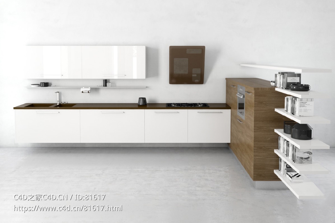 整体厨房厨柜c4d模型Kitchen cabinet - 022 - C4D之家 - 22.jpg