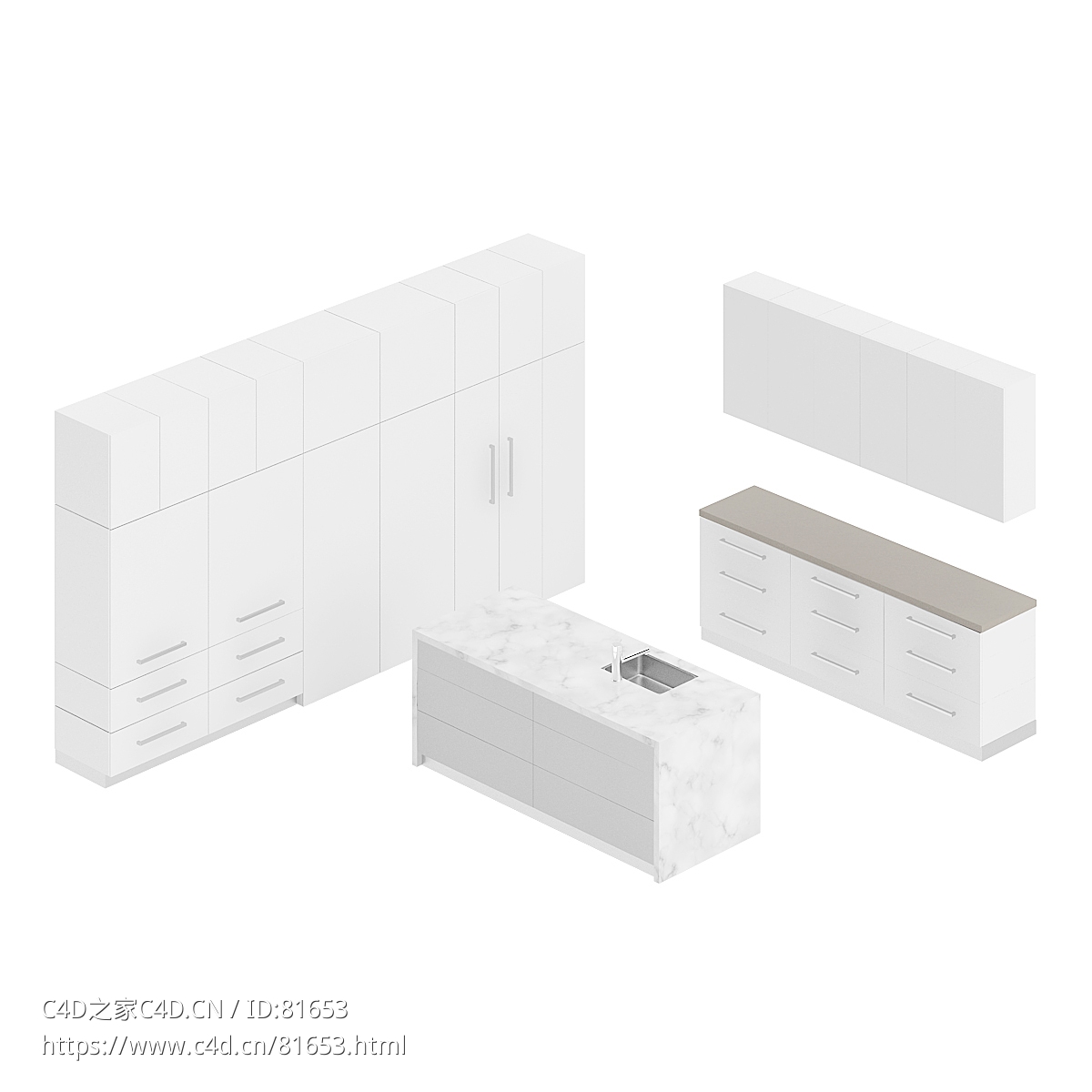 整体厨房厨柜c4d模型Kitchen cabinet - 056 - C4D之家 - 56.jpg