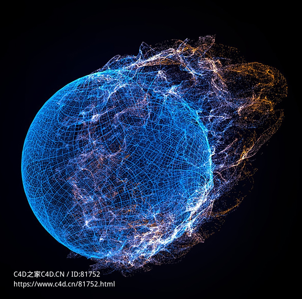 网格球粒子特效emitter mesh emission examples r16-r23 x-particles - C4D之家 - 035.jpg