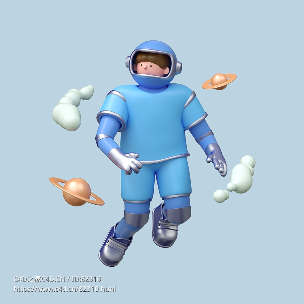 穿太空服的男孩宇航员C4D OCTANE模型下载 - C4D之家 - 60.jpg