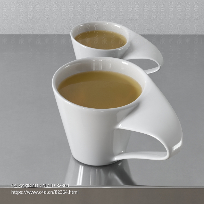 艺术陶瓷水杯厨房用品c4d模型下载 - C4D之家 - 021_Vray.jpg