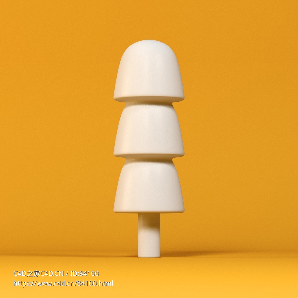 低面卡通树木图标模型stacked cup tree - C4D之家 - 152.jpg