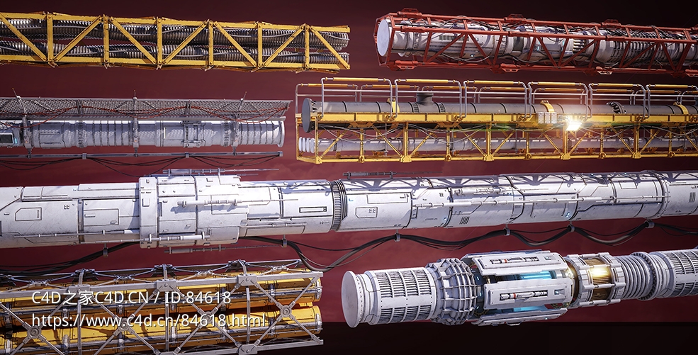 7组科幻线路管道电缆铁架模型合集Rex Hsu - Sci-Fi Tubes Cables Kitbash Vol-03 - C4D之家 - Sci-Fi-Tubes-Cables-Kitbash-Vol-03_01_01.jpg