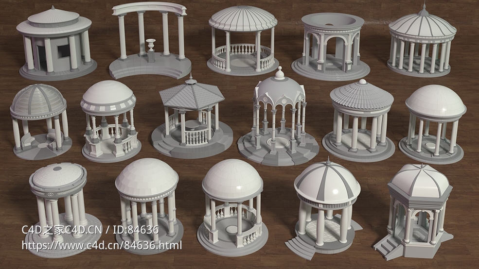 十六套欧式花园圆顶凉亭3D模型Rotundas - 16 pieces - C4D之家 - armen-manukyan-image-1.jpg