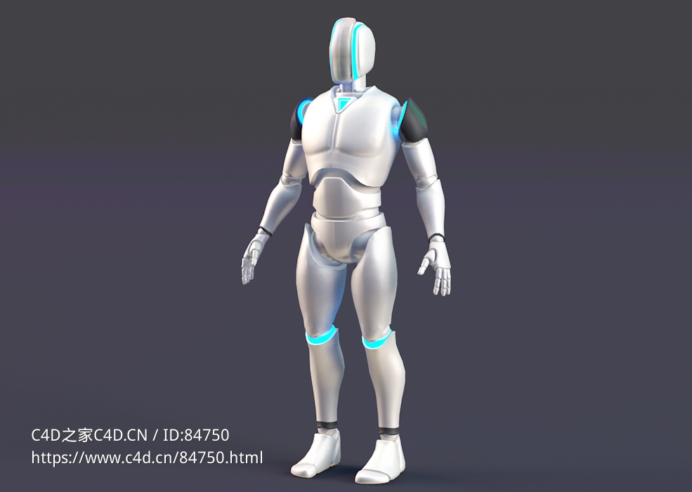 科幻人形机器人c4d模型下载robot 3d model - C4D之家 - robot.jpg