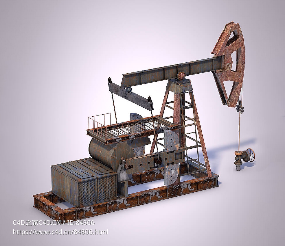 开采石油钻机设备模型3D Model Oil Pumpjack Rig - C4D之家 - Free-3D-Model-Oil-Pump-Pumpjack-Rig-3.jpg